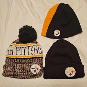 NFL Pittsburgh Steelers Black and Gold Beanies